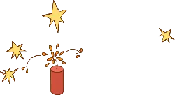 Fireworks - celebration - stars - PNG