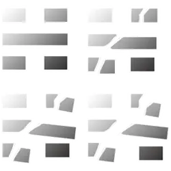 Broken Rectangles - graphic design - No Background PNG