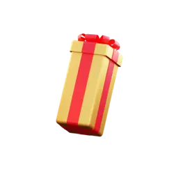 Gift Box - presentation - red ribbon - Transparent Background PNG