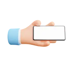Hand Holding Phone - cartoon - Free PNG