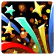 Colorful Fireworks - glitter - No Background PNG