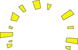 Yellow Halo - geometric shape - Transparent Background PNG