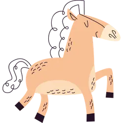 Cartoon Horse - illustration - Lossless PNG