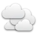 Clouds - white - icon - PNG