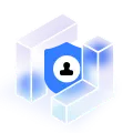 Blue Cube Icon - graphic - No Background PNG