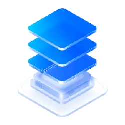 Blue Blocks Stack - graphic design - High Resolution PNG