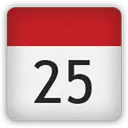 Calendar Icon - white - Free PNG