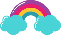 Rainbow and Clouds - Recommended PNG