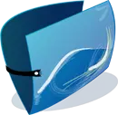 Blue Folder - work - document - Transparent Layer PNG