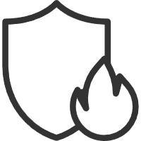 Shield and Flame - sign - High Resolution PNG