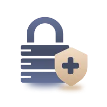 Lock and Shield - protection - Transparent Background PNG