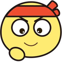 Ninja Smiley Emoji - humor - No Background PNG