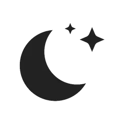 Crescent Moon and Stars - night sky - Highly Rated PNG