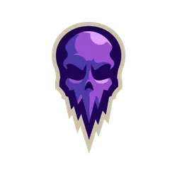 Purple Skull Badge - logo - High Resolution PNG