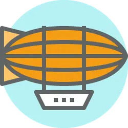 Airship - gray - High Resolution PNG