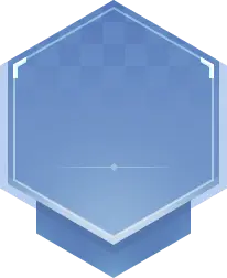 Blue Hexagon Icon - No Background PNG