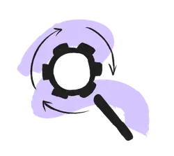 Gear - purple - Transparent Layer PNG