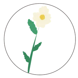 White Flower - green - PNG
